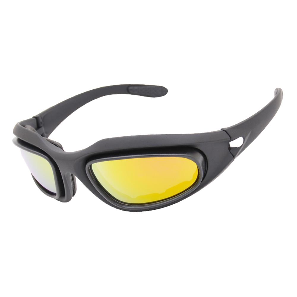 C5 Taktische Brille Stoßfeste Schießbrille 4-Linsen-Set