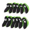 12Pcs Putter Head Covers Blade Golf Club Headcovers Neoprene Protective Jacket for Training Daily UseGreen