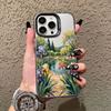 Bergwald Blumenmeer Landschaft Laser Handyhülle Für iPhone 13 12 Mini Pro Max 17 16 Pro Max 15 11 14 Pro Max Plus Rückseite