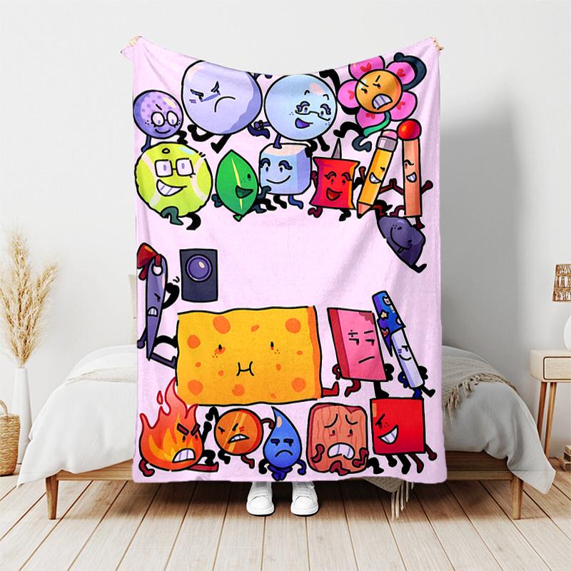 1pc Blanket Inanimate Insanity Print Design, Lightweight Blanket for Sofa, Bed- Soft &Warm, Gift for All Seasons like Christmas, Halloween