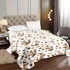 Squirrel & Pinecone Print Throw Blanket - Cute Autumn Forest Motif Soft Lightweight Accent for Sofa Bed Travel Office