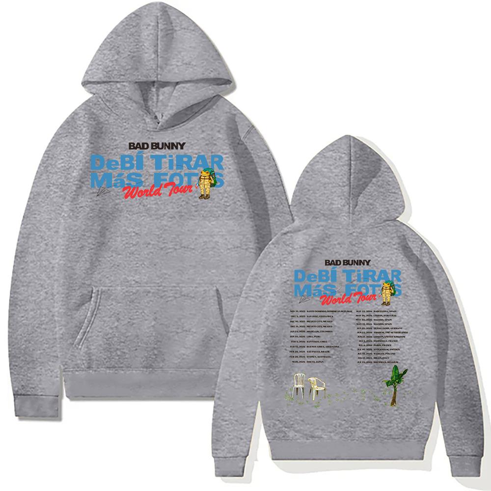 Bad Bunny Světové turné Módní mikina Bad Bunny DeBí TiRAR MáS FOToS Pulovr Trendy Kreativní Dárky pro fanoušky Oblečení Mikina Unisex