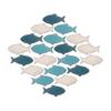 Yousheng 20Pcs/Set Wooden Fish Wall Decoration School of Fish Beach Lake House Bathroom Wall Art Nautical Coastal Ocean Theme Hanging Ornament