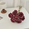 7 Bündel künstliche Rosen, Retro-Rosen mit Stielen für Tischvase, Braut-, Hochzeits- und Heimdekoration