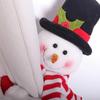 Holiday Christmas Decoration Buckle Man & Snowman Shape Velcro Curtain Buckle for Home Christmas Window Curtain Fixing Decorative Use