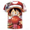 Summer Kids One Piece T-Shirt Luffy Art Print Casual Boys Clothes Girls Short Sleeve Men Jersey Outdoor