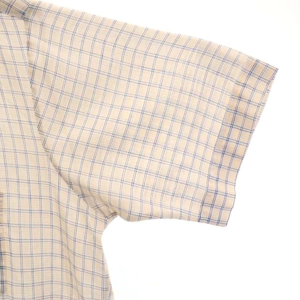 70s 80s Vintage Check Pattern Short Sleeve Box Silhouette Shirt 161/2 Men's Used