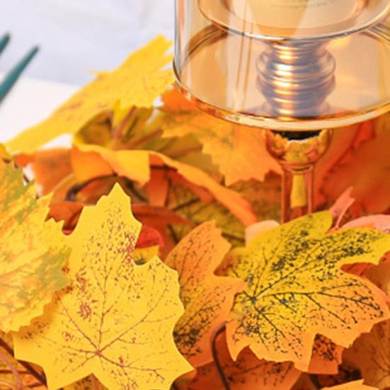 100/175CM Artificial Maple Leaf Garland UV Resistant Fall Halloween Thanksgiving Day Harvest Festival Autumn Mantle Porch Indoor Outdoor Decoration