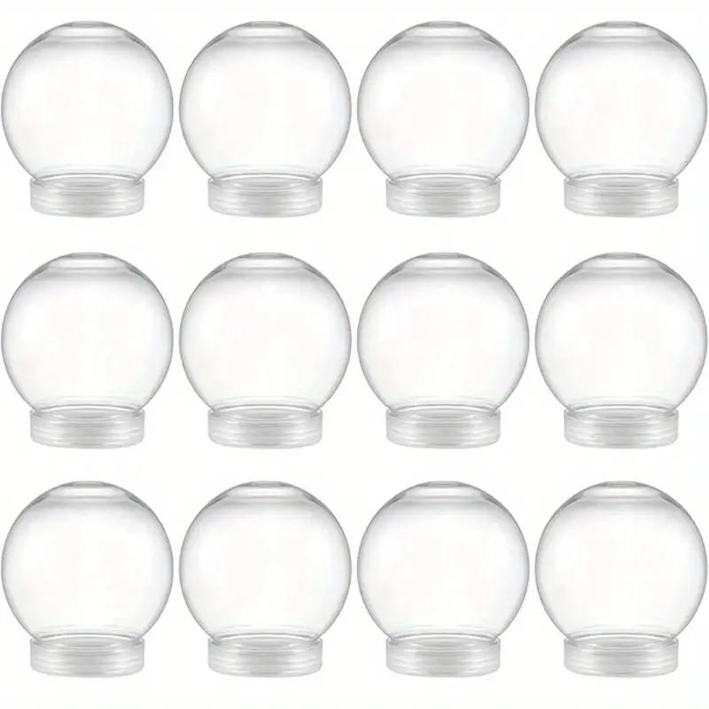 WTEMPO Classic Plastic Bottles with Aluminum Caps Round Shaped Design Crafts DIY Fillable Bottoles Christmas Festive Home & Kitchen Party Supplies