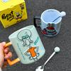 SpongeBob Octopus Mug Girls' High Pretty Ceramic Cup Couple Style Water Cup Children's Birthday Gift