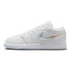 Buty sportowe dla dzieci Air Jordan 1 Low SE GS Brokatowy Swoosh Niebieski Niebiesko-szary Summit-White FQ9112-100