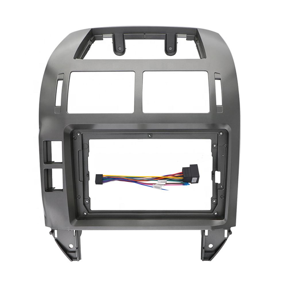 Car Fascia Navigation Fascias Dash Frame Kit For 9" Android Multimedia Player For Polo 2004 2005 2006 2007 2008 2009 2010