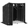 VidaXL Firewood Rack and Rain Cover Galvanized Steel, Log Storage, Fireplace Log Holder, 4104938