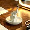Jewelry Storage Tray, with Upturned Nose Elephant Design, Waterproof Compact Organizer for Rings Earrings Bracelets