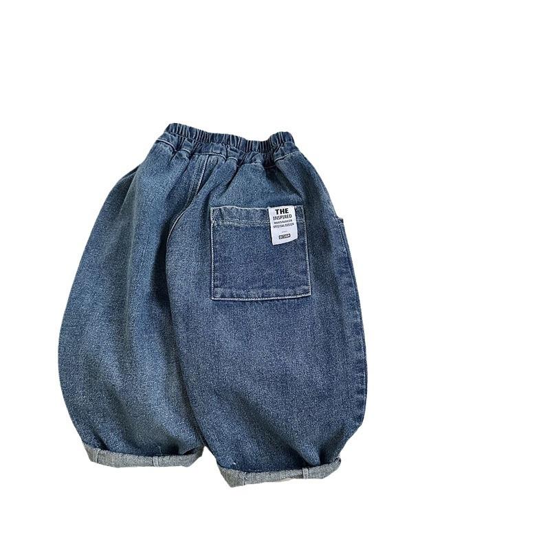 

Детская одежда весна-лето Джинсы для девочек Хлопок Свободные шаровары для мальчиков 1-7 лет Повседневные джинсовые брюки для малышей 110