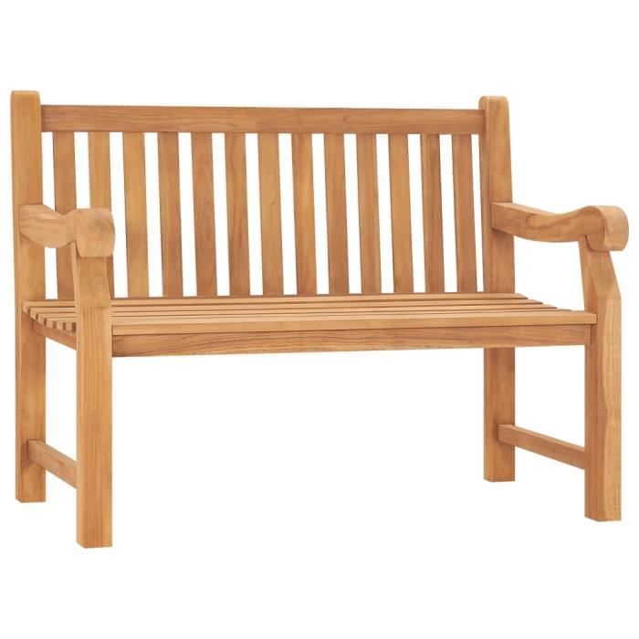 VidaXL Garden Bench 114 Cm Solid Teak Wood
