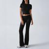 Women's Short Sleeve Flare Leg Tracksuit Set Multi Color Casual Outfit
