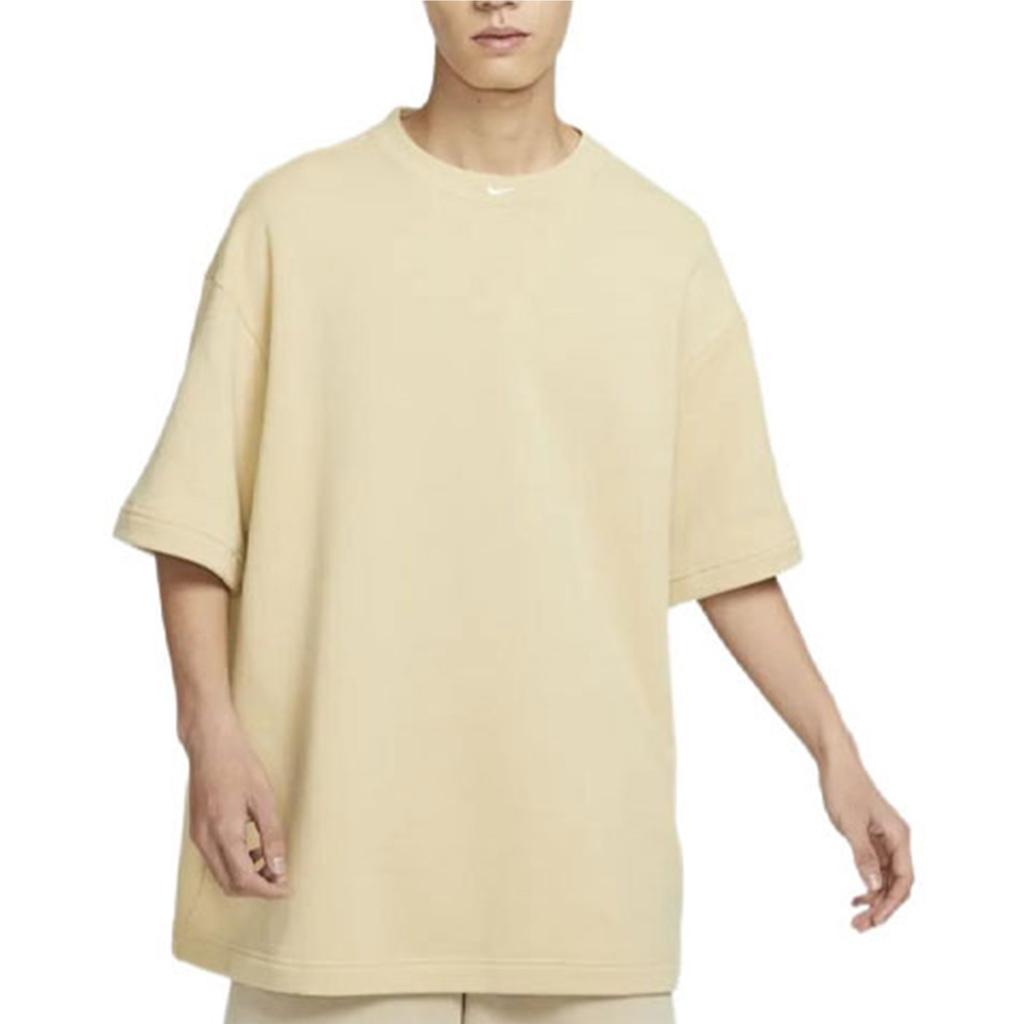 Nike T Shirts Men's Gold Crew Neck Moderate Straight Fit DX0188-783