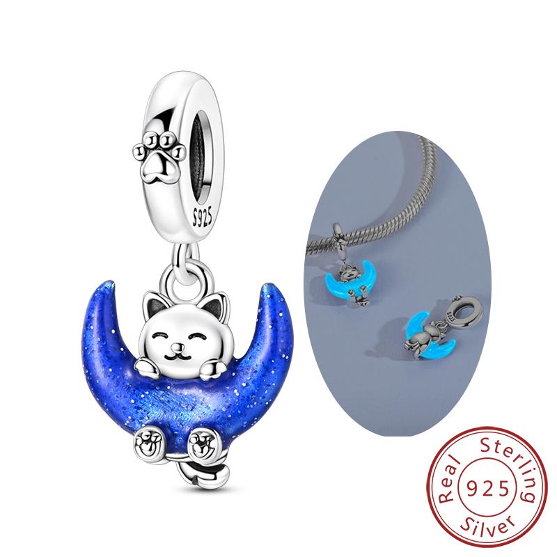 Original Charms Bead Copper Apple Skull Butterfly Flower Cat Starry Sky Charm Fit Bracelet Pendant Diy Jewelry Gift