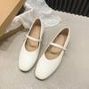 Ladies Shoes 2024 Hot Sale Buckle Strap Women's Flats Fashion Shallow Daily Flats Women New Round Solid Toe Toe Cap Slippers