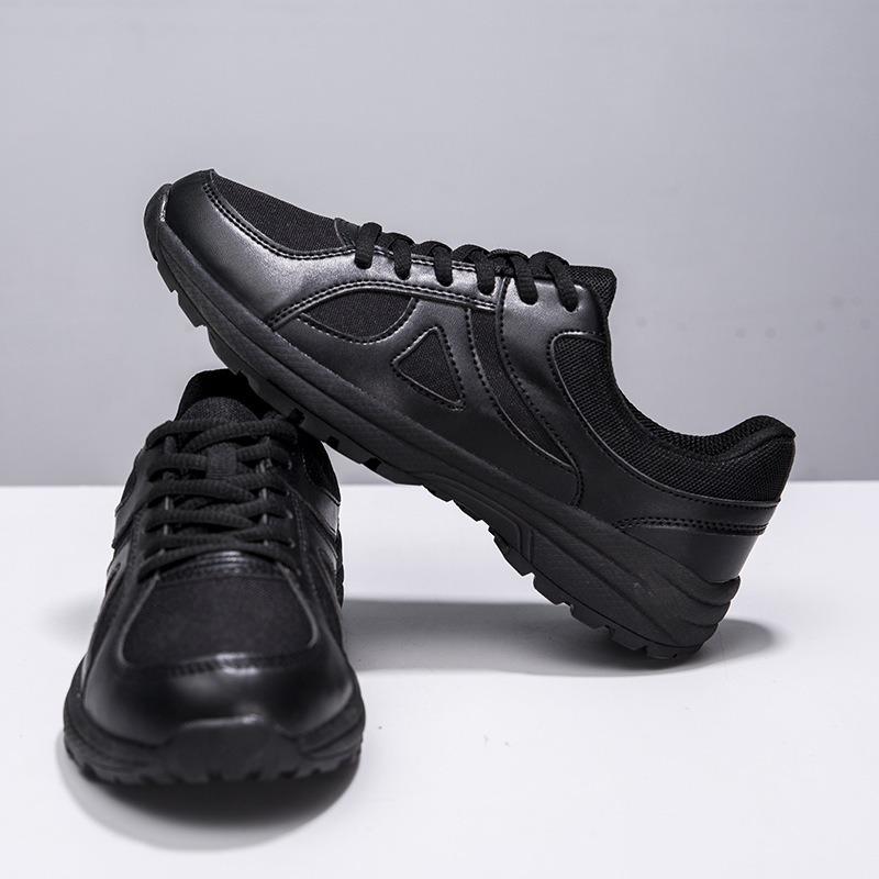 Training shoes men's black physical training shoes ultra-light and breathable outdoor running shoes non-slip soft-soled security rescue shoes