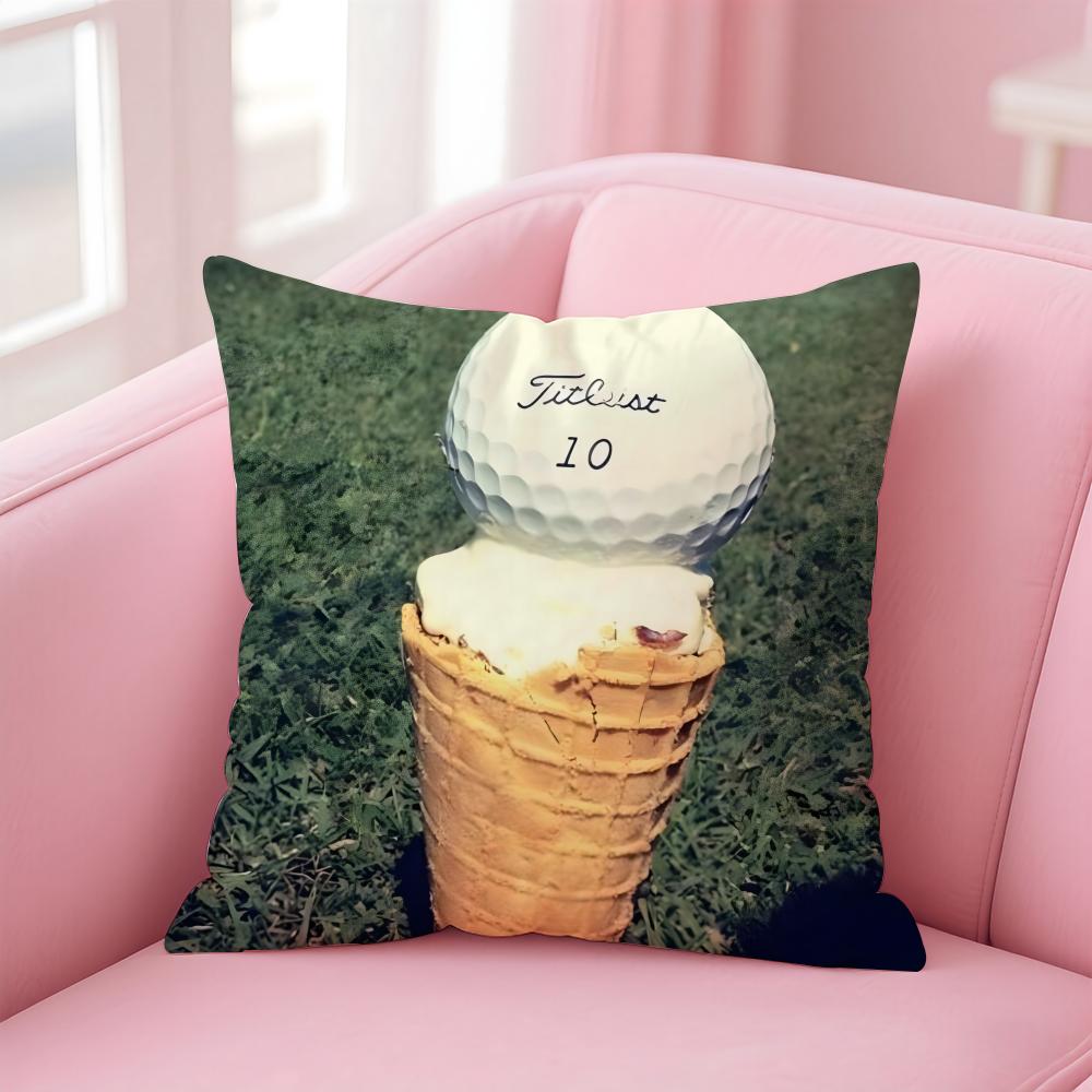 Popular Golf Sports T-Titleists-Famous Cushion Cover Pillowcase Short Plush Invisible Zipper Room Sofa Cushion Cover