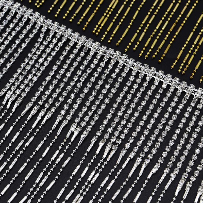 Strassprydda diamantkedjor DIY-tillbehör för kostymer och dekorationer
