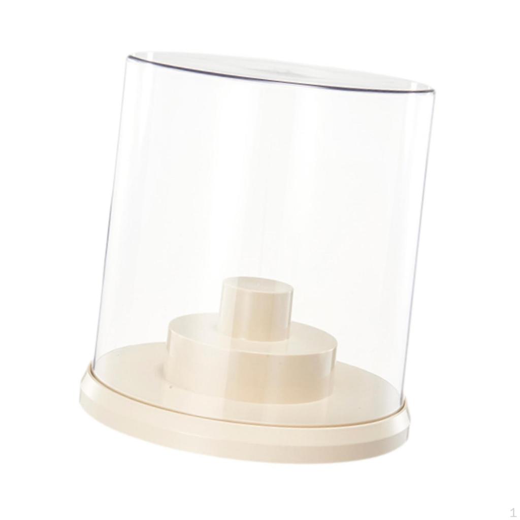 Display Case ,Countertop Box Organizer, Rotatable Stable Dustproof Shelf Showcase for