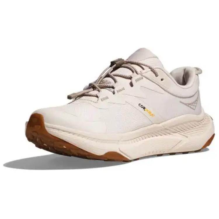 New HOKA ONE ONE Transport Anti Slip Wear Resistant Low Top Trekking Shoes Women's Ecru 1164371-EEGG