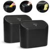 Car Trash Bin Hanging Vehicle Garbage Dust Case Storage Box Black Square Pressing Type Trash Can Auto Interior Accessories