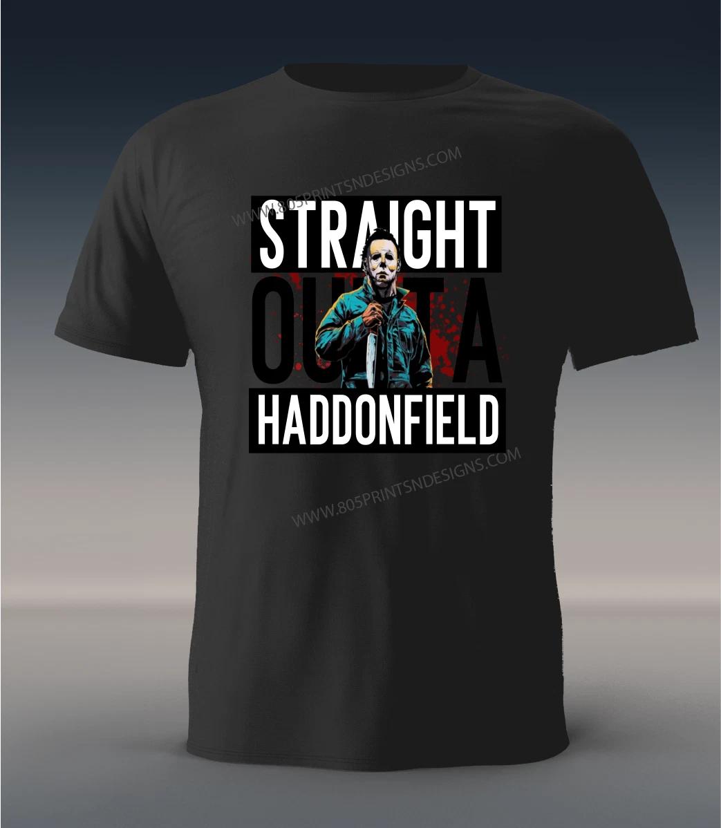 Straight Outta Haddonfield Michael Myers Halloween T-shirt L