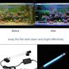 Fish Tank UV Light Sterilization Lamp Submersible Ultraviolet Sterilizer Water For Aquarium Dis D2Y9