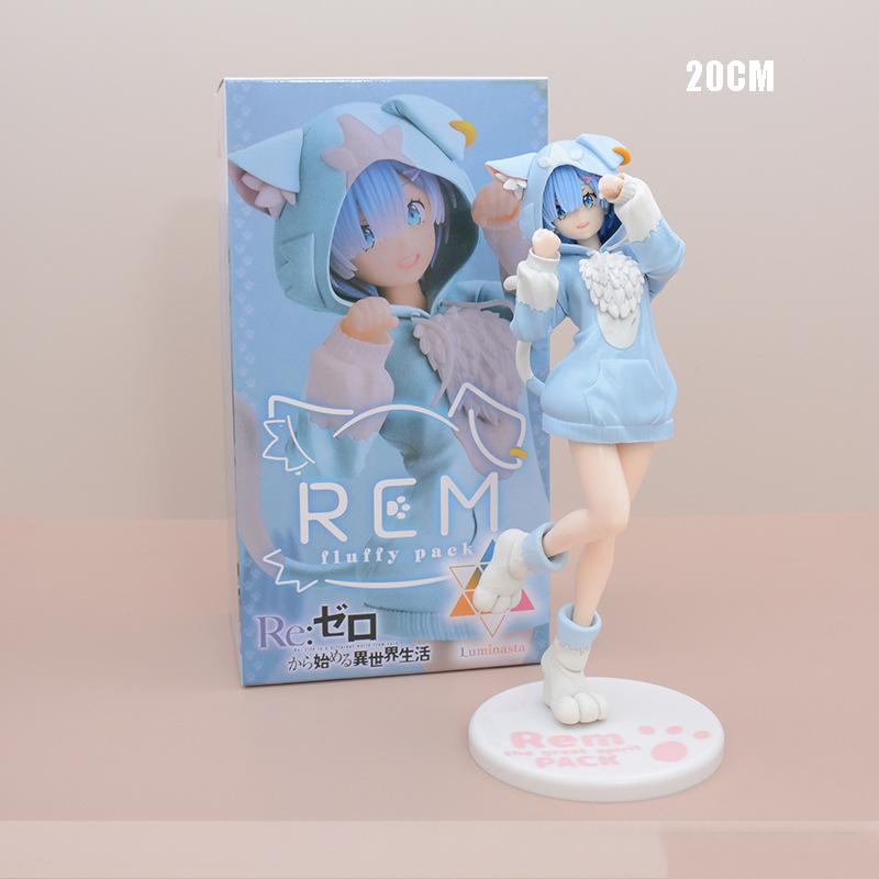 Anime Re:Zero kara Hajimeru Isekai Seikatsu Rem Figurka Model Ram Puck Startovní Šaty PVC Emilia Kolekce Dárek Hračka
