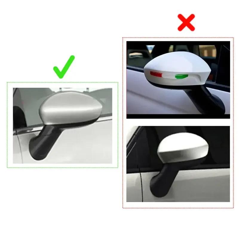 For Fiat Punto 500 2009 2010 2011-2018 ABS Car Rearview Side Mirror Cover Wing Cap Exterior Door Trim Adhesive Sticker Parts