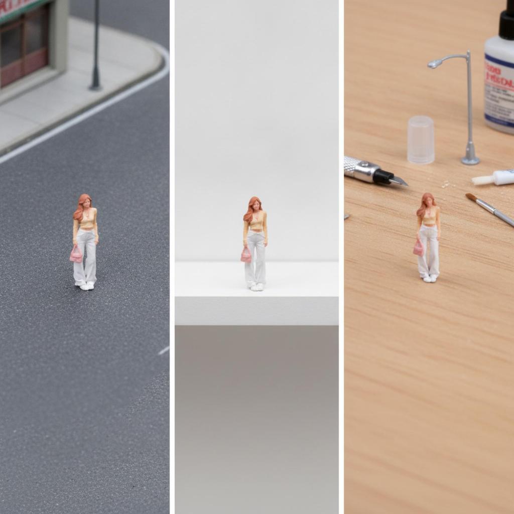 1:64 Scale Standing Woman Figurine Collectible Diorama Character Figure Lifelike