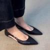 Sheepskin Version~ Hollow Flat Heel Pointed Hollow Small Single Shoes for Women's Spring and Summer New Shallow Mouth Beautiful High-end Single Shoes