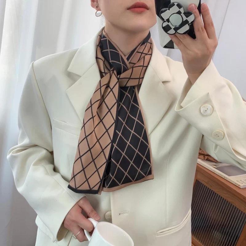 17*150cm Ribbon Silk Scarfs Female Luxury Design Hair Band Skinny Scarf Neck Ties Women Bag Scarves Neckerchief Foulard Lady