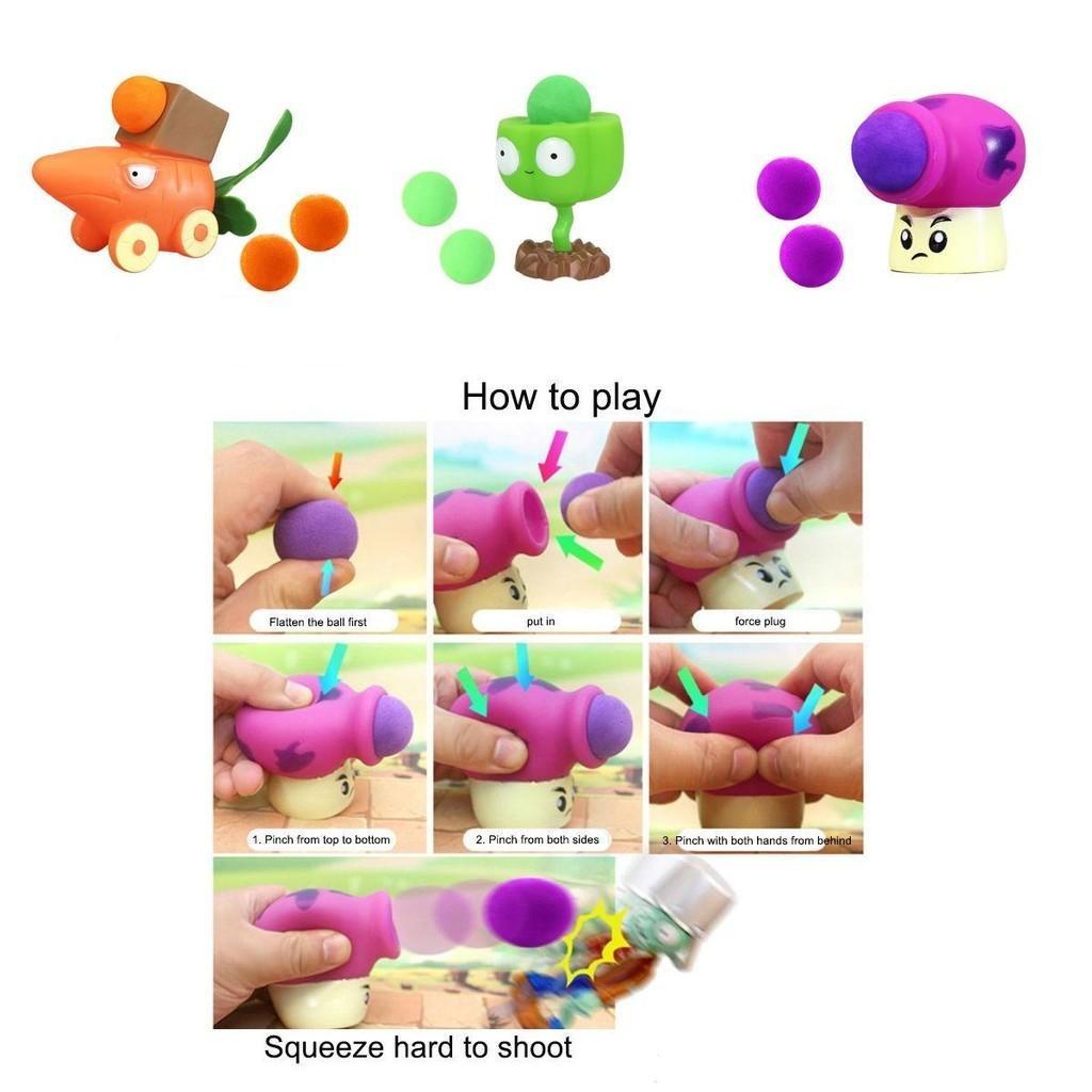Plants Vs Zombies Pea Shooter Shooting Toy High-quality Interactive Plant Shooter For Kids