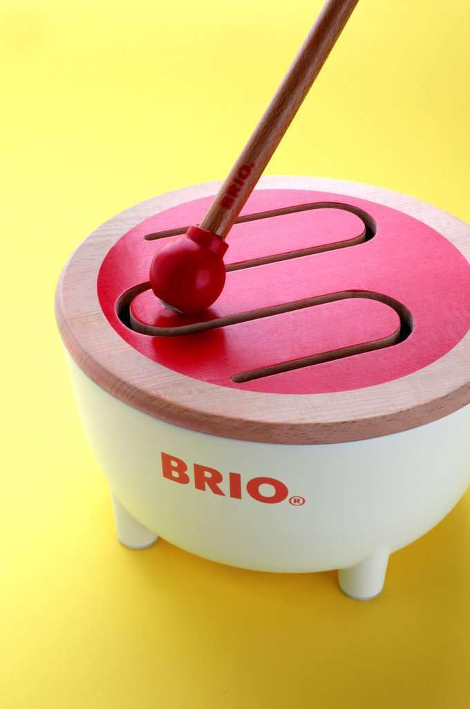 BRIO Drum 30181, for ages 18 months and up. [Toy, Wooden Toy, Gift (Birthday/Christmas)]