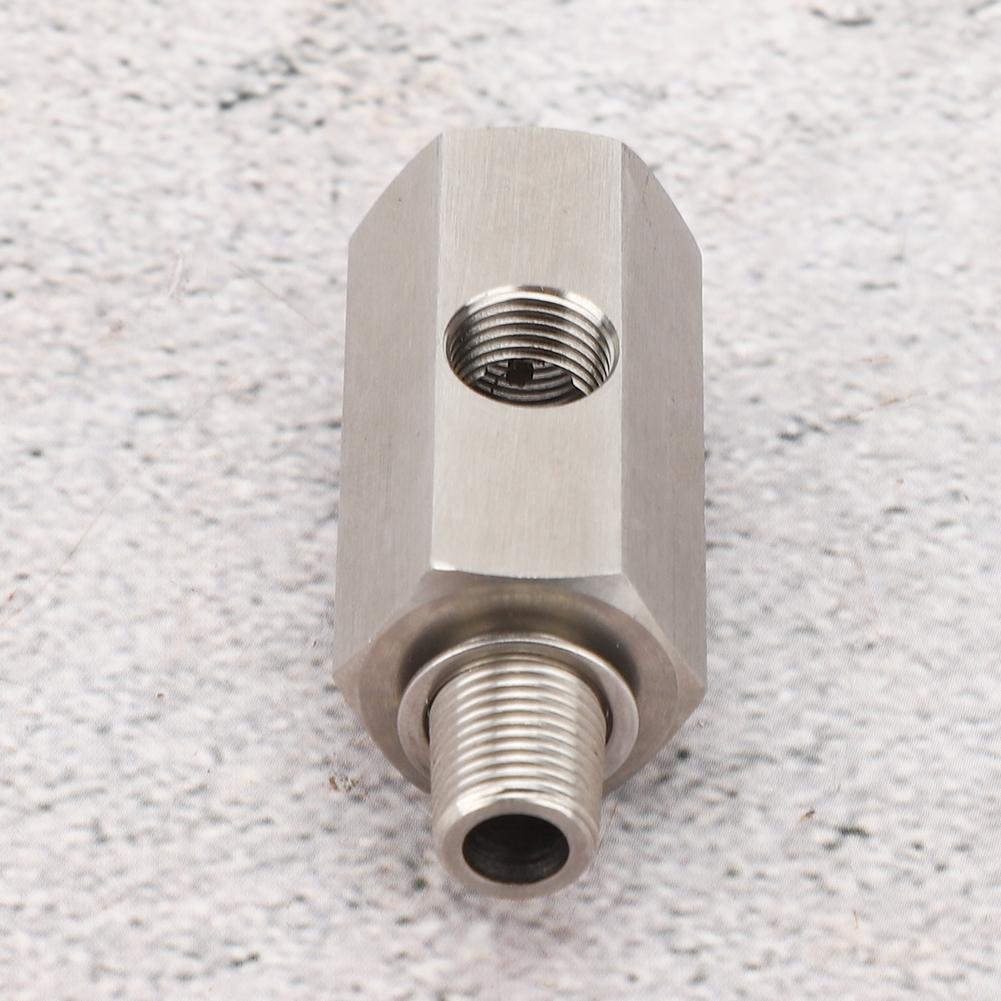Oil Pressure Sensor Tee 1 8in NPT Turbo Oil Feed Connector Fitting Stainless Steel Auto Parts1 8in NPT