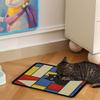 Tiragraffi da Parete Resistente Bordi Cuciti Tessuto Morbido Per Spazio Gioco Artigliamento Interno Design Salvaspazio Per Gatto