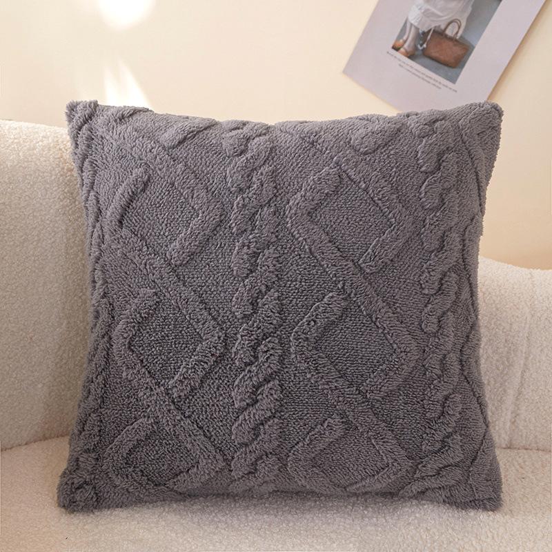 Plush Solid Color Pillow Bed Bedside Pillow Core Sofa Pillow