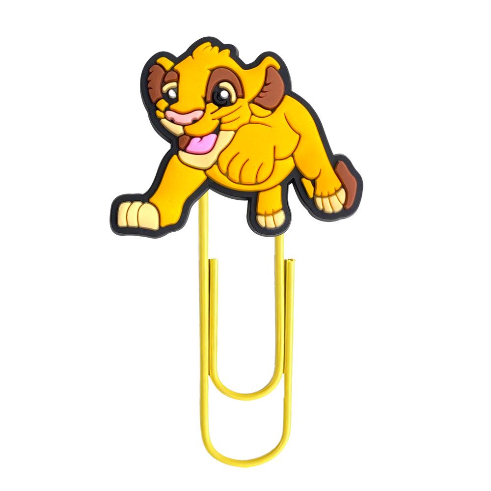Lion King Cartoon Creative Bookmark - Colorful DIY Large Paperclip