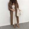 Tie-Waist Shirt Dress Women's Solid Color Skirt Spring Korean Style Loose Student French Lady Fashionable Dress