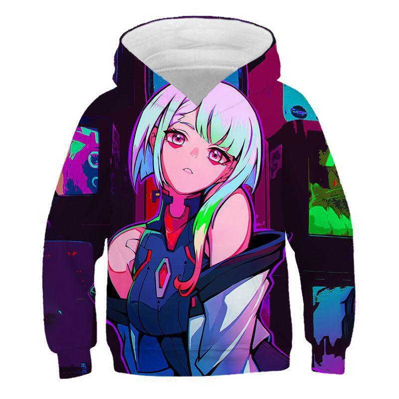 Cyberpunk Cyberpunk, Edge Walker Children's Hooded Sweater 3D Digital Printing Children's Jacket Men