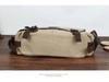 Men's Canvas Crossbody Bag: Trendy Casual Horizontal Style Shoulder Bookbag