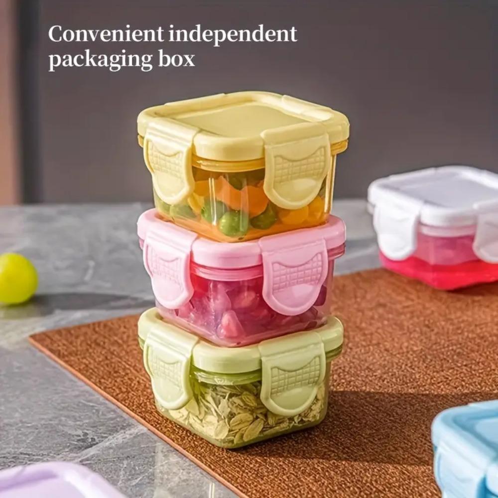 60 ml Spender-Gemüsebehälter, Lebensmittelqualität, verdickte, versiegelte Tierfutterbox, attraktiv, exquisit, auslaufsicher, 6 Farben, praktische Lebensmittelqualität
