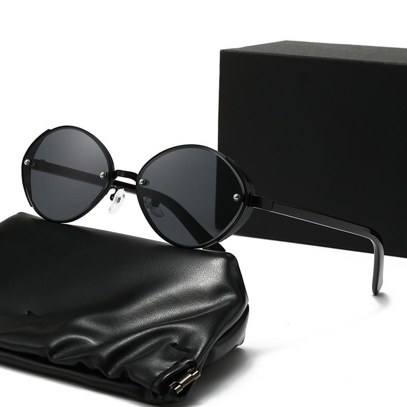 Classic Retro Cat-eye Metal Sunglasses, Japanese Style Small Frame Sunglasses for Men, Sun Protection Sunglasses