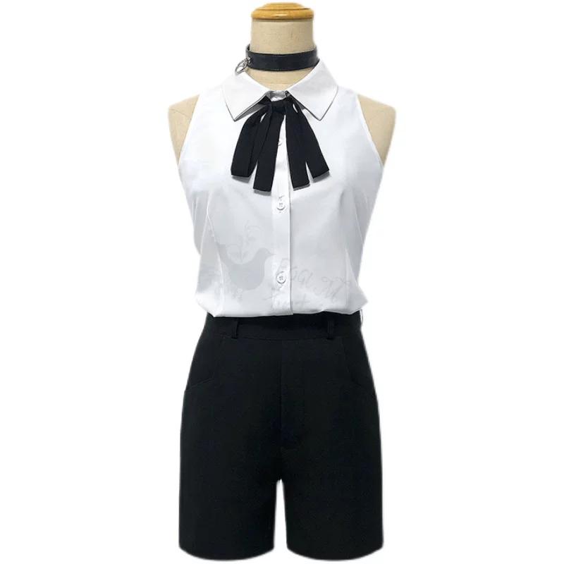 

Anime Cosplay Chainsaw Man Reze Costume OutfitsShirt Tie Short Wig XXXL білий