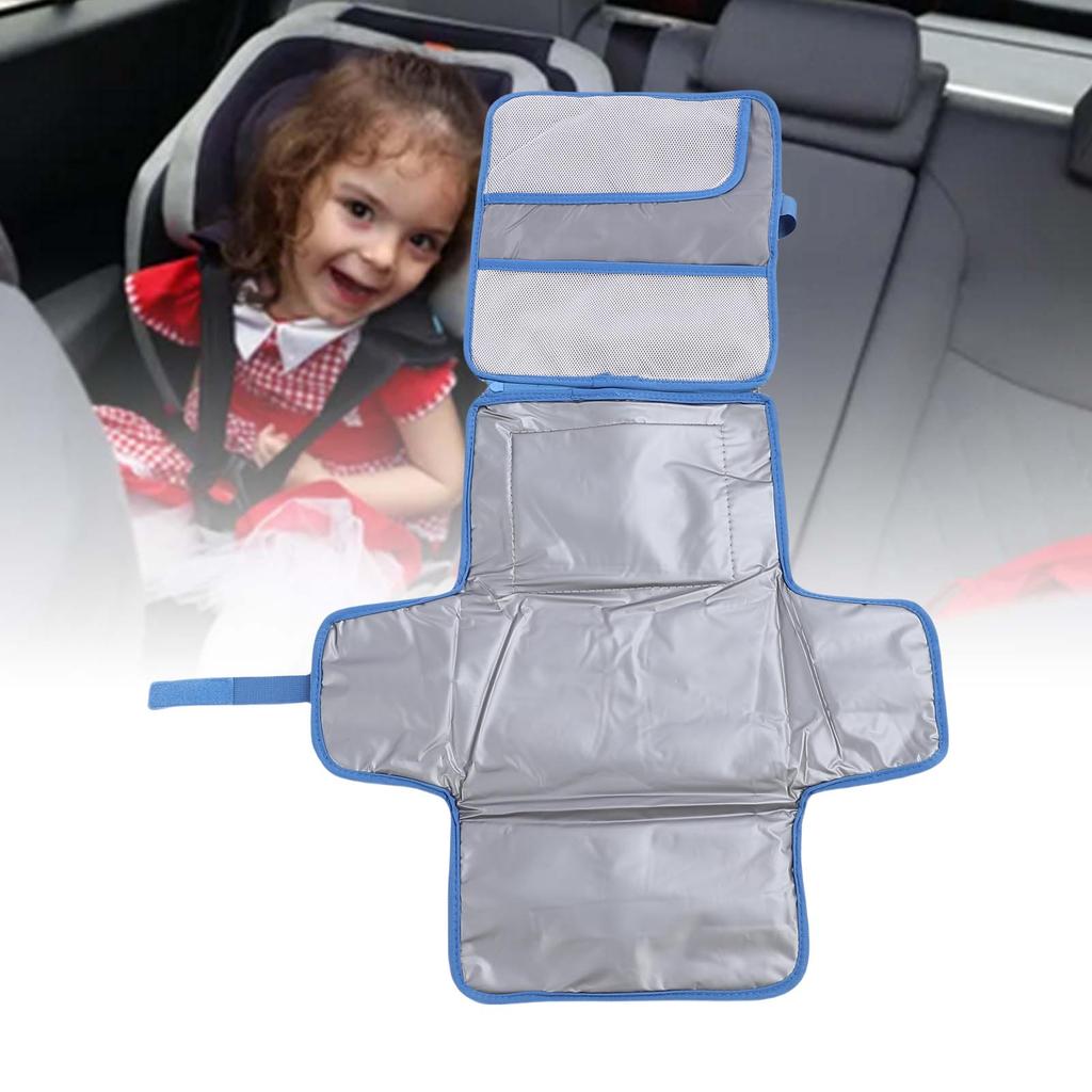 Newborn Changing Mat with Wet Wipe Holder Water Proof Portable Baby Diaper Changer Pad for Travel